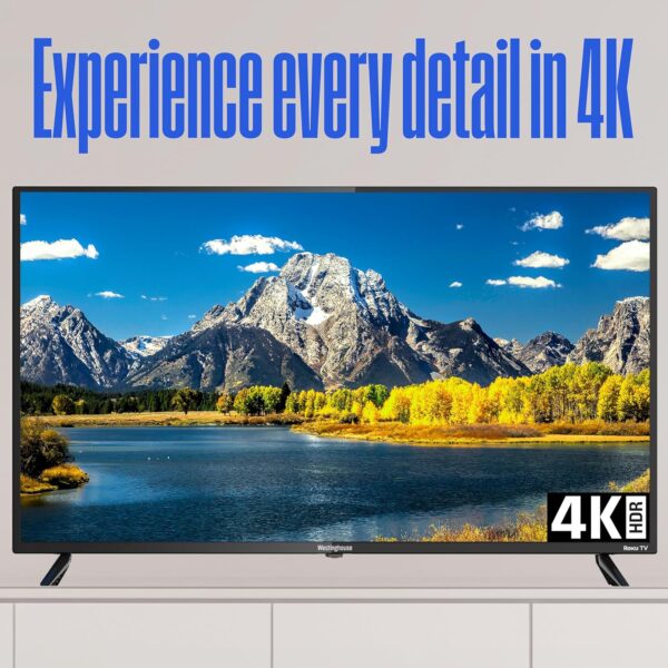 Westinghouse Roku TV - 50 Inch Smart TV, 4K UHD Television with Wi-Fi Connectivity and Mobile App, LED Flat Screen Compatible with Apple HomeKit, Alexa and Google Assistant - Image 3