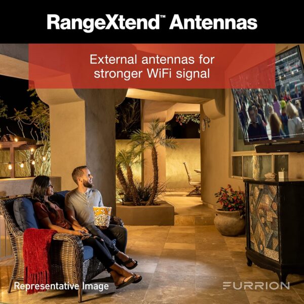 Furrion Aurora 50-Inch Full-Shade 4K LED Outdoor Smart TV - Weatherproof Outdoor Television w/ HDR10, Anti-Glare, 400-Nit LED Screen, Impact-Resistant Screen, External Antenna for Shaded Outdoor Areas - Image 8