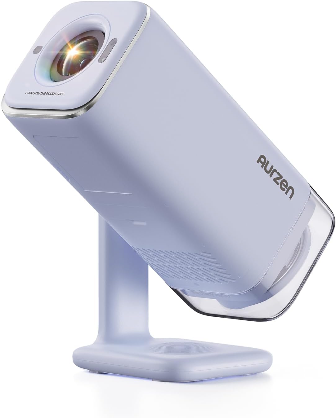 Aurzen BOOM Air Portable Google TV Projector with WiFi and Bluetooth, Smart Projector for Outdoor & Home Movie, USB-C Powered, 4K Supported, Real-Time Focus, Dolby Audio, Adjustable Stand, Blue