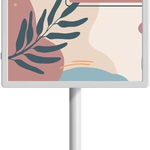 Teamgee 32-Inch Portable Smart Screen on Wheels, Wireless Touch Monitor with 8-Hour Battery, Android 13, Full-Motion Mount for Streaming, Work, and Multi-Purpose Use