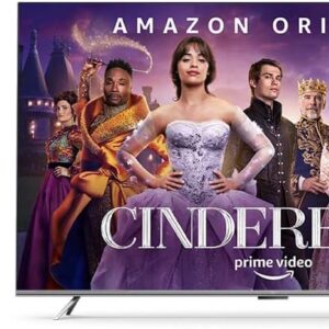 Amazon Fire TV 75″ Omni Series 4K UHD smart TV bundle with Full Motion Wall Mount and Red Remote Cover