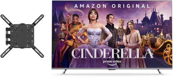 Amazon Fire TV 75" Omni Series 4K UHD smart TV bundle with Full Motion Wall Mount and Red Remote Cover - Image 2