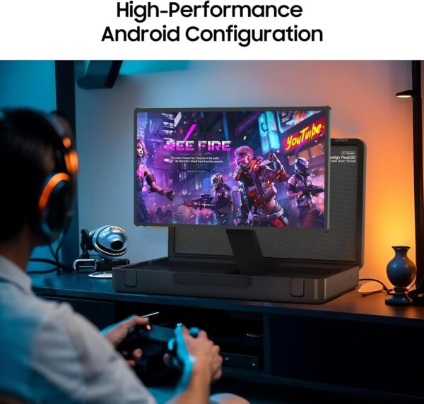 apolosign packgo 27-Inch Portable Entertainment System, Compact Suitcase Design Smart TV, Android OS, Bluetooth 3D Speakers, Built-in Battery 6H, Briefcase Screen Perfect for Travel & Parties (Gray) - Image 6