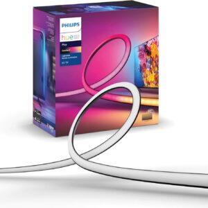 Philips Hue Play Gradient 65″ Smart TV Light Strip, Flowing Color-Changing LED Strip Lights, Multicolour TV Backlight Sync with Music and Gaming, Requires Bridge & Sync Box, Control with App and Voice