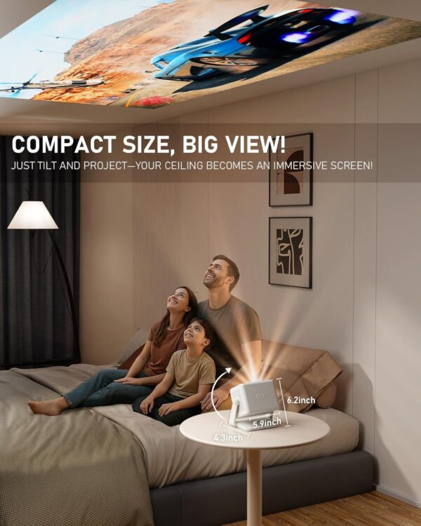 【Netflix Licensed & Auto focus Projector】VISSPL Smart Projector with WiFi and Bluetooth, Auto Focus & Keystone Protable Mini Projector with Stand, Native 1080P Netflix Home Theater Projector - Image 5