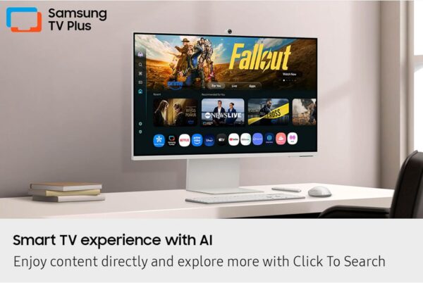 SAMSUNG 32” Smart Monitor M8 (M80F) 4K UHD Display, Samsung Vision AI, Smart TV Apps, Gaming Hub, USB-C, HDMI and USB-A, White, LS32FM803UNXZA, 2025 - Image 5