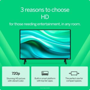 VIZIO HD 32″ 720P LED Smart TV with Dual-Band WiFi 5, TV Apps – VHD32M-0807 (Renewed)