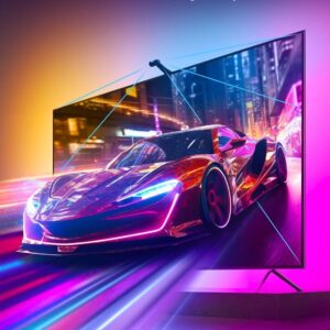 Govee Envisual TV LED Backlight T2 with Dual Cameras, 11.8ft RGBIC Wi-Fi LED Strip Lights for 55-65 inch TVs, Double Strip Light Beads, for Home Decorations, Smart App Control, Music Sync