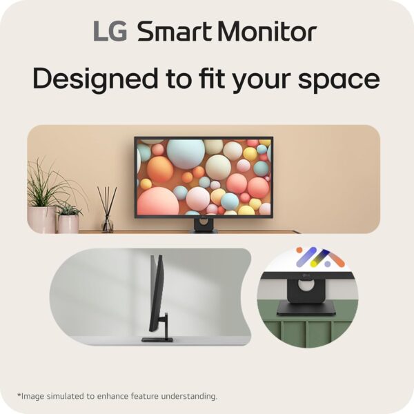 LG 32SR50F-B Smart Monitor 32-Inch FHD (1920x1080) IPS Display, webOS 23, HDR 10, x2 Built-in Speakers, AirPlay 2, Screen Share, Bluetooth, ThinQ App, Remote Control, Black - Image 5