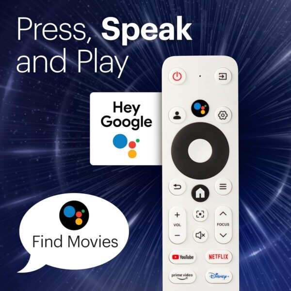 Kodak Flik X20 1080p Smart Projector, Google TV Dongle Built-In | 300 ANSI Lumens LED | Auto Focus & Keystone | HDMI & USB | Wi-Fi , Bluetooth 5.0 | HDR10, 4K Decode | Portable Home Theater (White) - Image 3