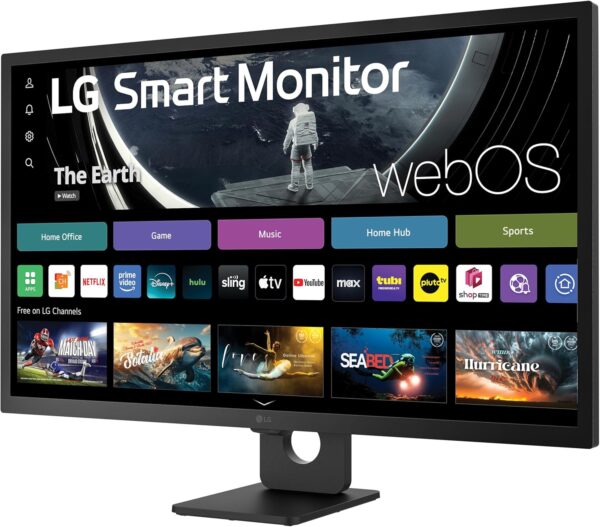 LG 32SR50F-B Smart Monitor 32-Inch FHD (1920x1080) IPS Display, webOS 23, HDR 10, x2 Built-in Speakers, AirPlay 2, Screen Share, Bluetooth, ThinQ App, Remote Control, Black - Image 6