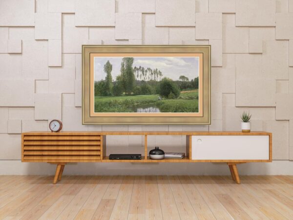 Frame My TV Deco TV Frames - Champagne Smart Frame Compatible ONLY with Samsung The Frame TV and Pro (65 inch, Fits 2021-2025) - Image 2