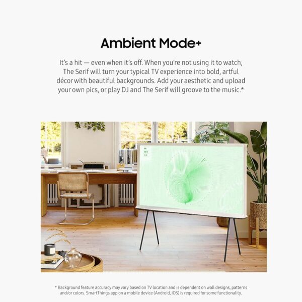 Samsung 43-Inch Class QLED 4K The Serif LS01D Series Quantum HDR Smart TV with 360 L-Shape Design, Anti-Reflection Matte Display, Detachable Easel Stand, Alexa Built-in (QN43LS01D, 2024 Model) - Image 7