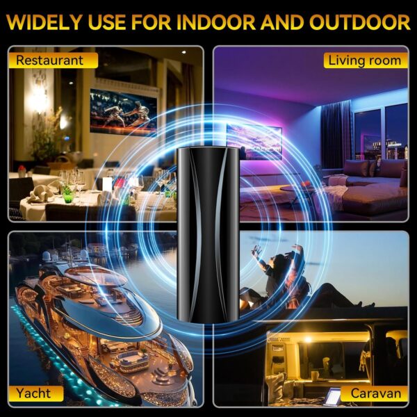 2800+ Miles Range TV Antenna,2025 Strongest Digital TV Antenna Indoor Outdoor with Amplifier Signal Booster, HD Antenna for Local Channels for Smart Tv and Old TVs-38ft Coax Cable-Support 8K 4K 1080p - Image 8