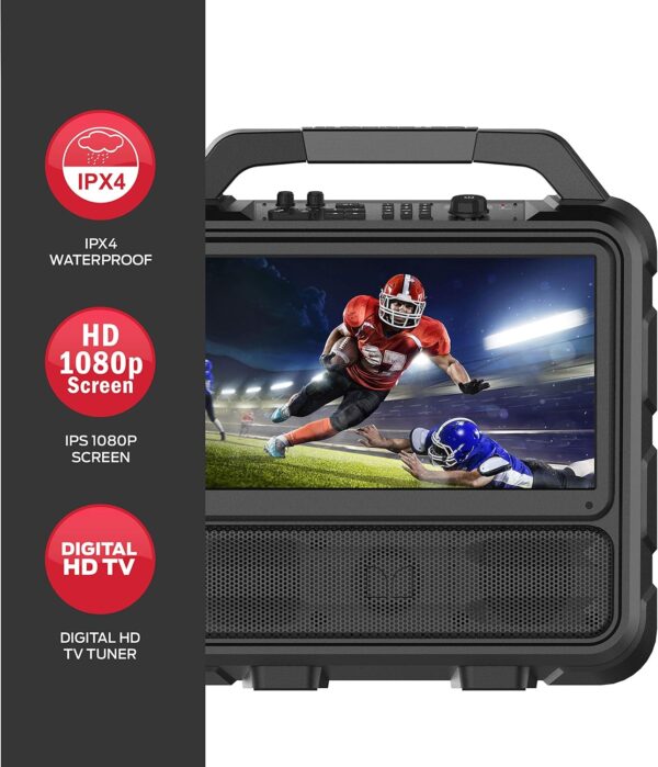 Monster Vision | Portable Entertainment System, 15.6” Full HD Screen, 60W Audio | Up to 25 Hours Playback | Two HDMI Ports for Your Favorite Smart Streaming Device & Gaming Console | Portable TV - Image 7