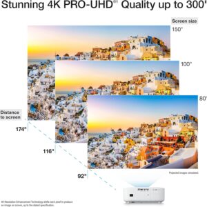 EPSON 2022 New Upgrade Home Cinema 2350 4K PRO-UHD Smart Gaming Projector with Android TV, 3-Chip 3LCD, HDR10, HLG, 2,800 Lumens, Low Latency, 10 W Speaker, Bluetooth, Streaming Capability