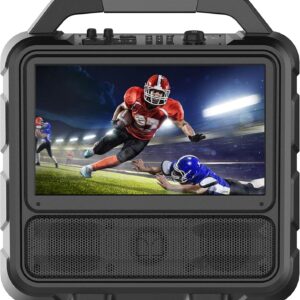 Monster Vision | Portable Entertainment System, 15.6” Full HD Screen, 60W Audio | Up to 25 Hours Playback | Two HDMI Ports for Your Favorite Smart Streaming Device & Gaming Console | Portable TV